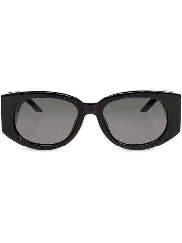 Black acetate sunglasses with logo