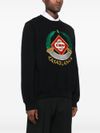 Sweatshirt in organic cotton with Casa Crest embroidery