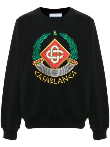 Sweatshirt in organic cotton with Casa Crest embroidery