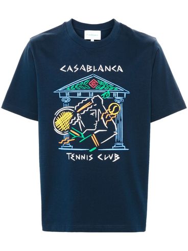 T-shirt in cotone biologico con stampa Tennis Club