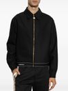 Wool blend bomber jacket with zip