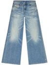 Jeans D-Akemi in cotone a gamba larga