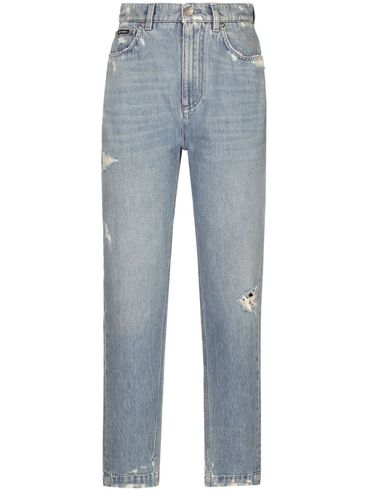 Slim-fit cotton jeans