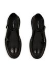 Calf leather monk shoes with buckles