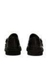 Calf leather monk shoes with buckles