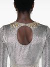 Silver metallic top with studs