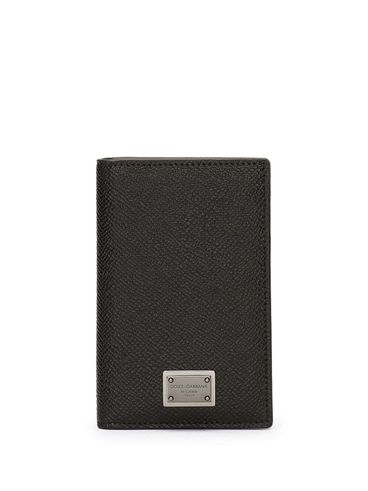 Bi-fold cardholder in pebbled calf leather