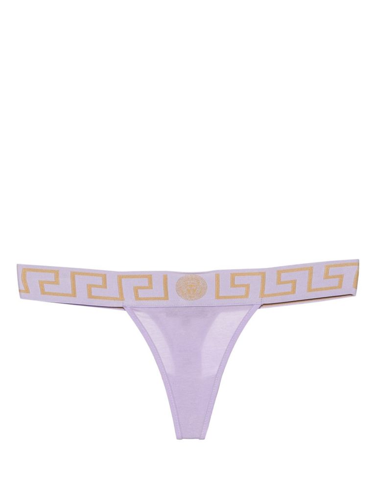 Shop Versace Briefs With Elastic Waistband In Pink