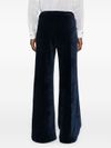 Ribbed trousers in recycled polyester