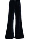 Ribbed trousers in recycled polyester