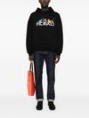 Black cotton sweatshirt with front print