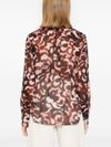 Cotton and silk shirt with abstract print