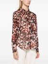 Cotton and silk shirt with abstract print