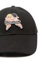 Cotton baseball cap with embroidered logo