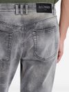 Jeans dritti in cotone a vita media