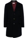 Single-breasted wool coat with pockets