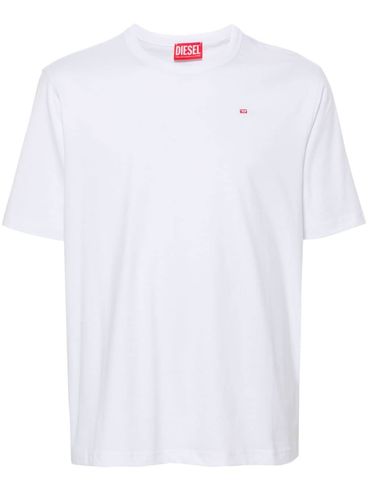 Cotton t-shirt with logo embroidery