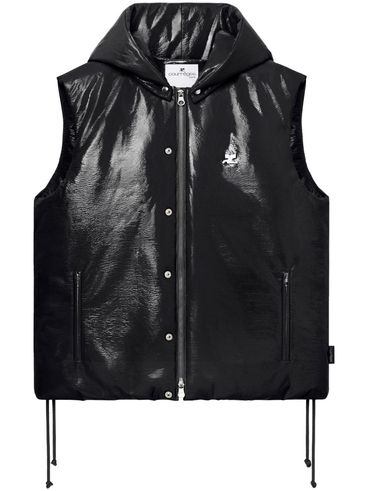 COURRÈGES - Sleeveless puffer vest in vinyl-effect viscose