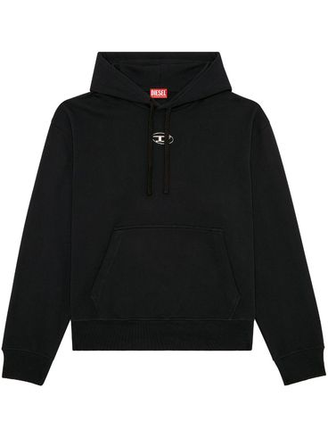 DIESEL - Oversized cotton sweatshirt with logo plaque