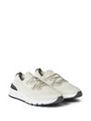 Sneakers bianche in cotone elasticizzato