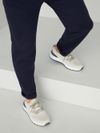 Sneakers bianche in cotone elasticizzato