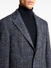 Single-breasted wool coat with pockets