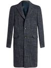 Single-breasted wool coat with pockets