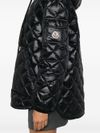 Black quilted down jacket