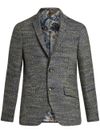 Single-breasted wool blazer with pockets