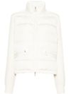 moncler - Ivory puffer jacket with inserts