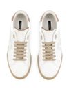 Portofino sneakers in calf leather with beige perforated logo