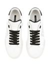 Portofino sneakers in calf leather with black perforated logo