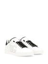 Portofino sneakers in calf leather with black perforated logo