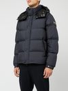 Short quilted down puffer jacket