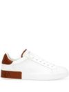 Vintage calfskin leather sneakers