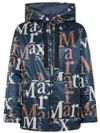 Maxi raincoat with logo print