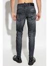 Stretch cotton jeans with a faded effect