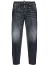 Stretch cotton jeans with a faded effect