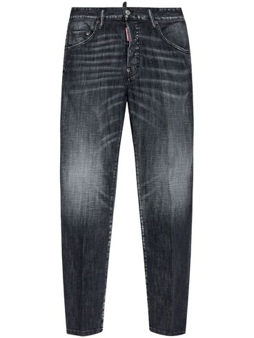 Stretch cotton jeans with a faded effect