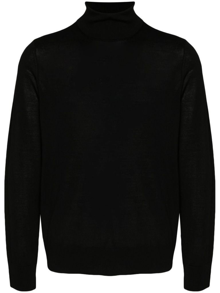 Shop Dsquared2 Virgin Wool Turtleneck Sweater In Black