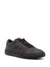 Calf leather sneakers with logo print