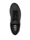 Calf leather sneakers with logo print