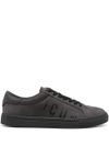 Calf leather sneakers with logo print