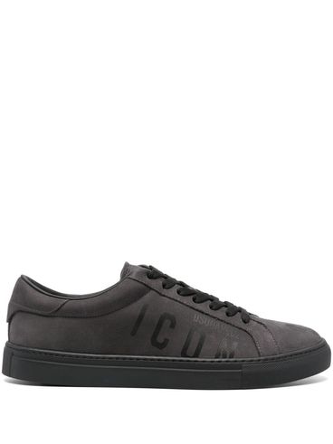 DSQUARED2 - Calf leather sneakers with logo print