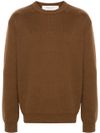 Maglione Davis Basic in cotone con ricamo logo sul retro