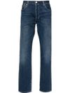 501 straight-leg jeans in light-wash cotton