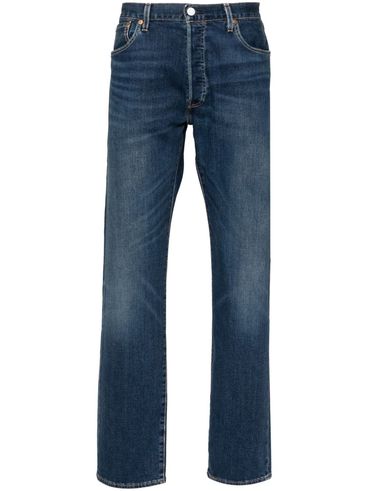 501 straight-leg jeans in light-wash cotton