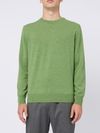 Crew neck sweater in wool and cashmere