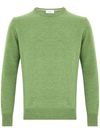 Crew neck sweater in wool and cashmere