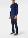 Crew neck sweater in wool and cashmere